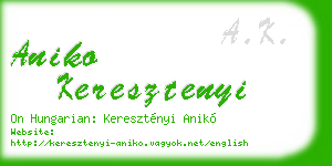aniko keresztenyi business card